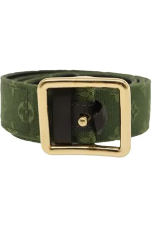 LOUIS VUITTON Pre-owned, Dame, Grøn, ONE SIZE, Tyl, Pre-owned Canvas baelter