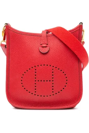 Hermès Pre-owned, Dame, Rød, ONE SIZE, Uld, Pre-owned Laeder crossbody-tasker