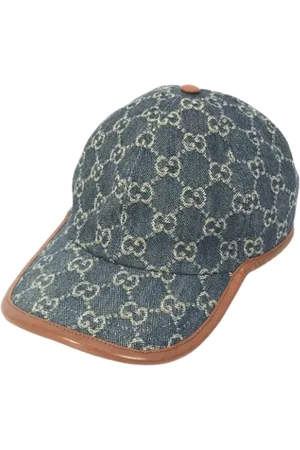Gucci Pre-owned, Dame, Blå, ONE SIZE, Bomuld, Pre-owned Bomuld hatte