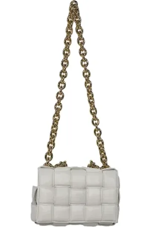 Bottega Veneta Pre-owned, Dame, Hvid, ONE SIZE, Uld, Pre-owned Laeder skuldertasker