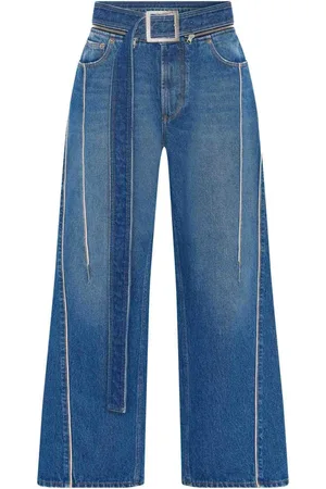 Jean Paul Gaultier Jeans, Dame, Blå, W27, Bomuld, Blå Løstsiddende Bomuldsjeans