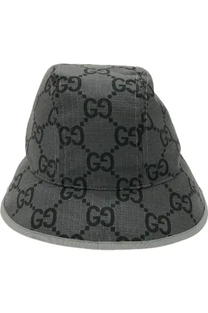 Gucci Pre-owned, Dame, Grå, ONE SIZE, Polyester, Pre-owned Stof hatte