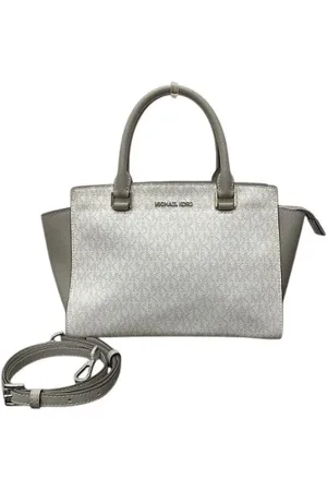 Michael Kors Pre-owned, Dame, Hvid, ONE SIZE, Uld, Pre-owned canvas håndtasker