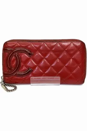 CHANEL Pre-owned, Dame, Rød, ONE SIZE, Tyl, Pre-owned Laeder punge