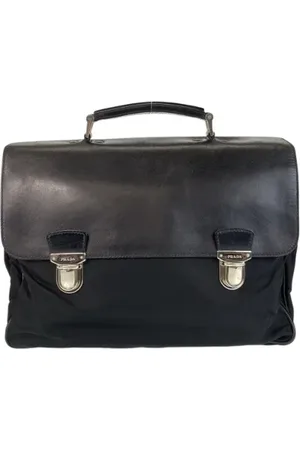 Prada Pre-owned, Herre, Sort, ONE SIZE, Læder, Pre-owned Canvas prada-tasker