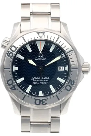 Omega Pre-owned, Herre, Blå, ONE SIZE, Pre-owned Rustfrit stal watches