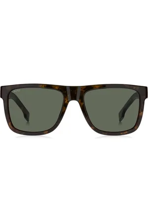 HUGO BOSS Tilbehør, Dame, Brun, 55 MM, Uld, Blå solbriller til kvinder Ss25
