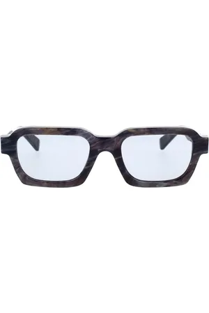 Retrosuperfuture Tilbehør, unisex, Grå, 52 MM, Uld, Geometriske Marmorsolbriller Fw19 Kollektion