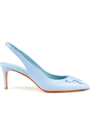 santoni Sko, Dame, Blå, 38 1/2 EU, Elegant Slingback Pumps