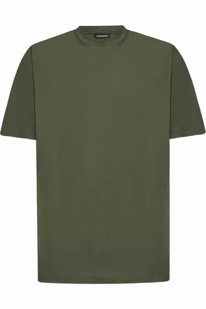 SALVATORE SANTORO Top, Herre, Grøn, 3XL, Bomuld, Grøn Bomulds T-shirt med Rund Hals