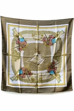 Hermès Pre-owned, Dame, Flerfarvet, ONE SIZE, Uld, Pre-owned Silke trklaeder