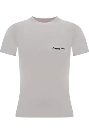 Balenciaga Top, Dame, Hvid, M, Bomuld, Monogram Mønster Bomuld T-Shirt