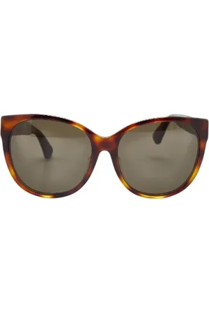 Gucci Pre-owned, Dame, Brun, ONE SIZE, Tyl, Pre-owned Glas solbriller