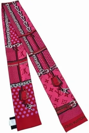 LOUIS VUITTON Pre-owned, Dame, Lyserød, ONE SIZE, Tyl, Pre-owned Silke trklaeder