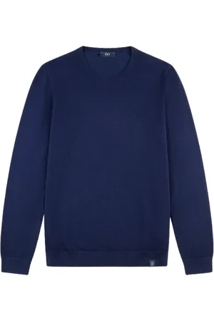 FAY Top, Herre, Blå, XL, Uld, Stilfulde T-shirts og Polos