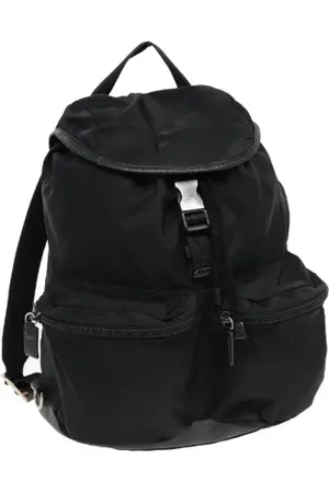 Prada Pre-owned, Dame, Sort, ONE SIZE, Nylon, Pre-owned nylon rygsaekke