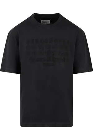Maison Margiela Top, Herre, Sort, 2XS, Bomuld, Broderet Nummertabel Oversized T-shirt
