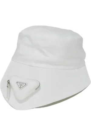 Prada Pre-owned, Dame, Hvid, ONE SIZE, Nylon, Pre-owned Plast hatte