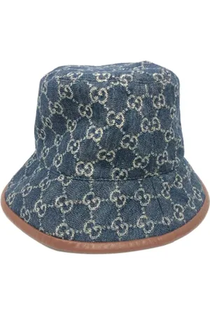 Gucci Pre-owned, Dame, Blå, ONE SIZE, Bomuld, Pre-owned Bomuld hatte