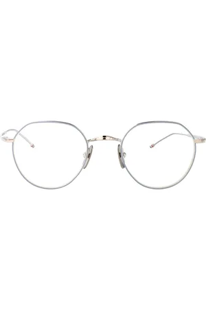 Thom Browne Tilbehør, unisex, Grå, 48 MM, Uld, Stilfulde Optiske Briller til Forhøjet Look