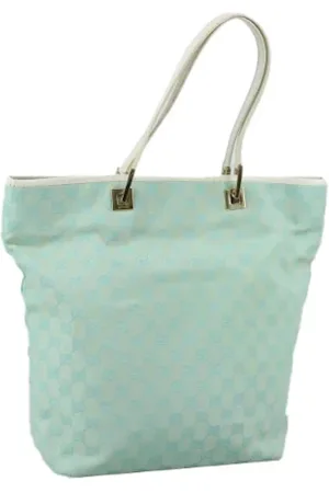 Gucci Pre-owned, Dame, Blå, ONE SIZE, Uld, Pre-owned Stof totes