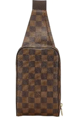 LOUIS VUITTON Pre-owned, Herre, Brun, ONE SIZE, Uld, Pre-owned canvas tasker