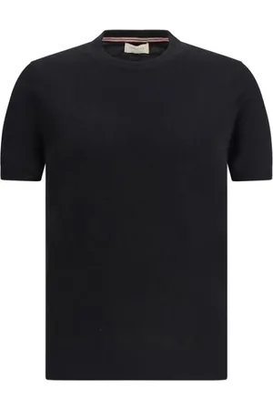 BROOKSFIELD Top, Herre, Sort, M, Bomuld, Monogram Patch Bomuld Strik T-Shirt