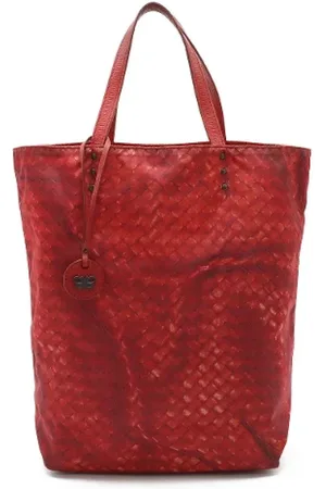 Bottega Veneta Pre-owned, Dame, Rød, ONE SIZE, Nylon, Pre-owned Canvas totes