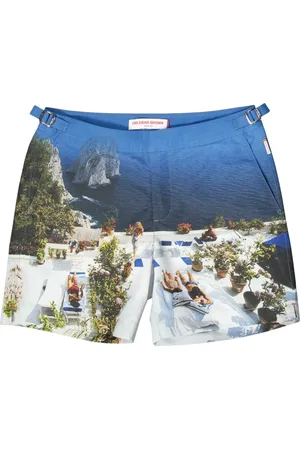 Orlebar Brown Badetøj, Herre, Blå, W31, Bulldog Fotografiske Badeshorts