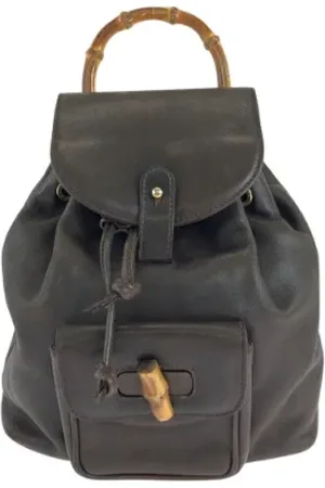 Gucci Pre-owned, Dame, Brun, ONE SIZE, Uld, Pre-owned Laeder rygsaekke