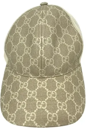 Gucci Pre-owned, Dame, , ONE SIZE, Tyl, Pre-owned Canvas hatte
