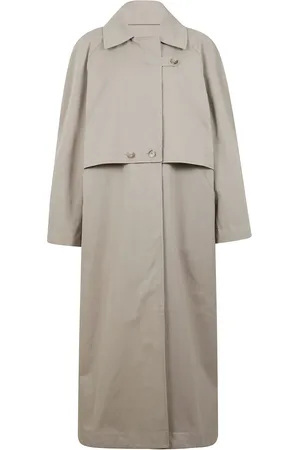 REMAIN Birger Christensen Frakke, Dame, , S, Bomuld, Trench Coat med dobbeltradet lukning