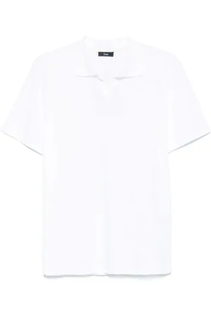 HERNO Top, Herre, Hvid, M, Bomuld, Hvid Bomuld Polo Krave Sweater
