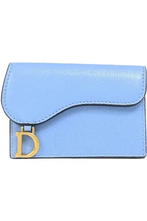 Dior Pre-owned, Dame, Blå, ONE SIZE, Tyl, Pre-owned Laeder punge