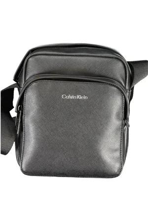 Calvin Klein Taske, Herre, Sort, ONE SIZE, Uld, Sort Herre Skuldertaske Kontrastdetaljer