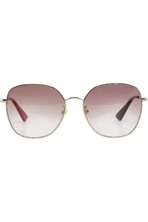 Gucci Pre-owned, Dame, Brun, ONE SIZE, Tyl, Pre-owned Plast solbriller