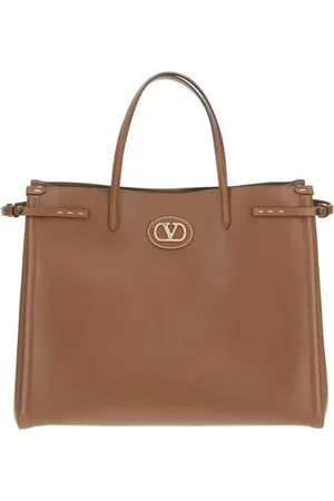 VALENTINO GARAVANI Taske, Dame, Brun, ONE SIZE, Læder, Elegant lædertaske med VLogo
