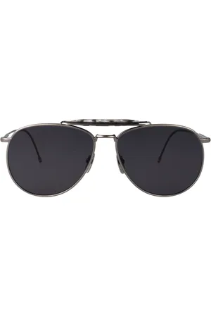 Thom Browne Tilbehør, unisex, Grå, 62 MM, Uld, Stilfulde solbriller til et trendy look