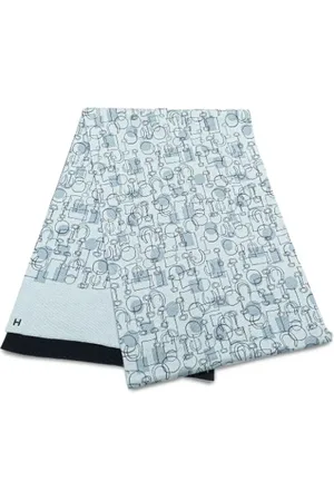 Hermès Pre-owned, Dame, Blå, ONE SIZE, Uld, Pre-owned Uld trklaeder