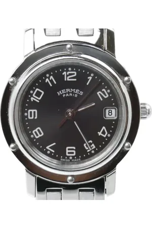 Hermès Pre-owned, Dame, Grå, ONE SIZE, Tyl, Pre-owned Rustfrit stal watches