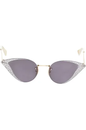 Gucci Pre-owned, Dame, Gul, ONE SIZE, Uld, Pre-owned Metal solbriller