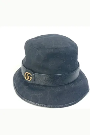 Gucci Pre-owned, Dame, Sort, ONE SIZE, Bomuld, Pre-owned Bomuld hatte