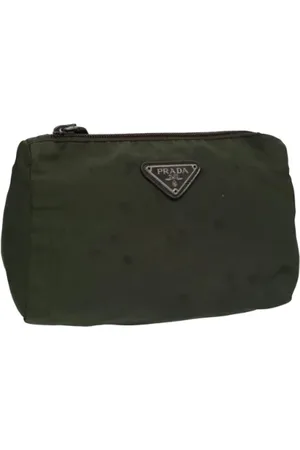 Prada Pre-owned, Dame, Brun, ONE SIZE, Nylon, Pre-owned nylon pouches