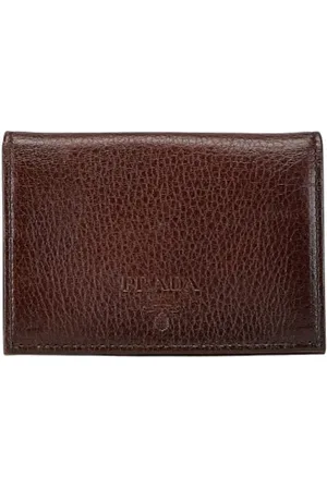 Prada Pre-owned, Herre, Brun, ONE SIZE, Læder, Pre-owned Laeder punge