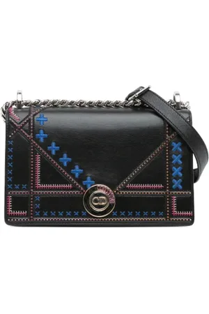 Dior Pre-owned, Dame, Sort, ONE SIZE, Uld, Pre-owned Laeder crossbody-tasker
