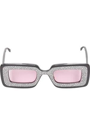 Gucci Pre-owned, Dame, Sort, ONE SIZE, Tyl, Pre-owned Acetat solbriller