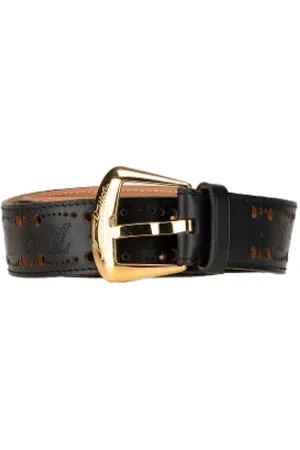 LOUIS VUITTON Pre-owned, Dame, Sort, ONE SIZE, Uld, Pre-owned Laeder baelter