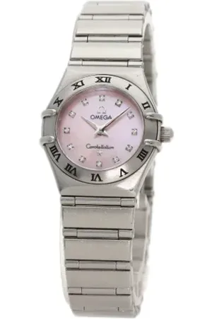Omega Pre-owned, Dame, Lyserød, ONE SIZE, Tyl, Pre-owned Rustfrit stal watches