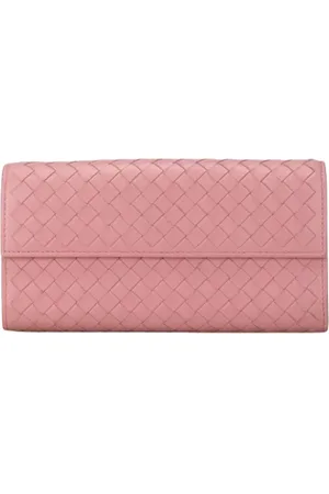 Bottega Veneta Pre-owned, Dame, Lyserød, ONE SIZE, Tyl, Pre-owned Laeder punge