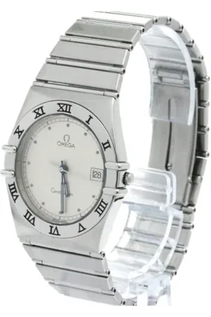Omega Pre-owned, Herre, Grå, ONE SIZE, Pre-owned Rustfrit stal watches